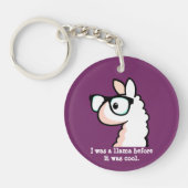 Hipster Llama Sleutelhanger (Voorkant)
