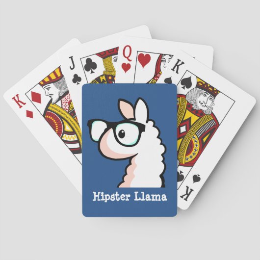 Hipster Llama Speelkaarten (Achterkant)