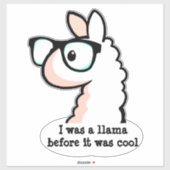 Hipster Llama Sticker (Vel)