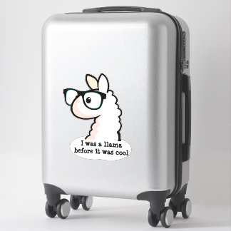 Hipster Llama Sticker