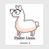 Hipster Llama Sticker (Vel)