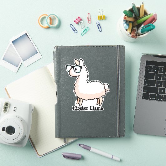 Hipster Llama Sticker (iPad Cover)