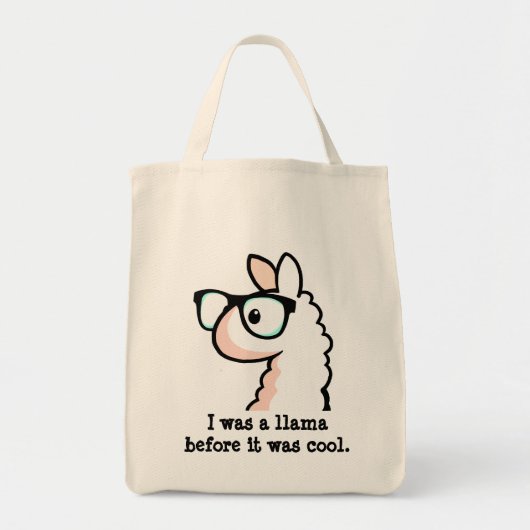 Hipster Llama Tote Bag (Voorkant)