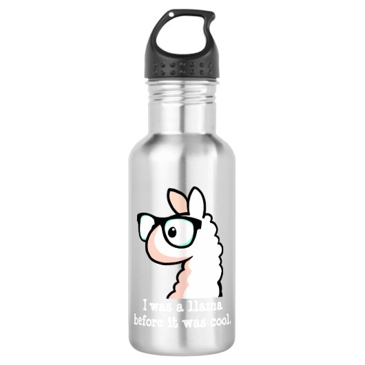 Hipster Llama Waterfles (Voorkant)