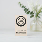 Hipster Logo Badge Visitekaartje (Staand voorkant)