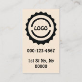 Hipster Logo Badge Visitekaartje (Achterkant)