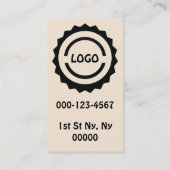 Hipster Logo Badge Visitekaartje (Achterkant)