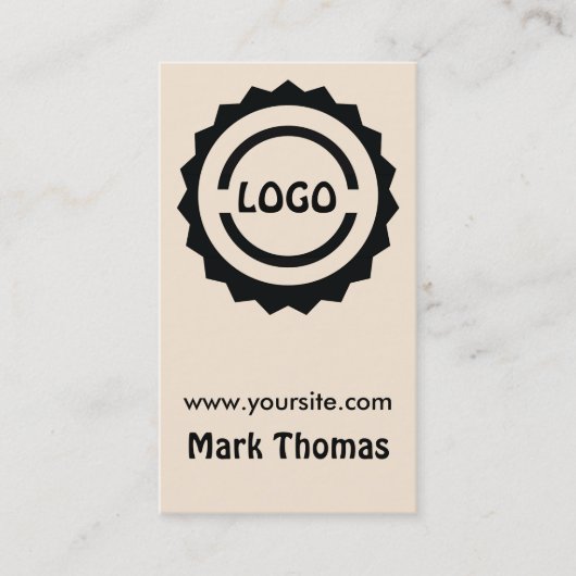 Hipster Logo Badge Visitekaartje (Voorkant)
