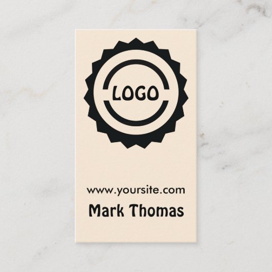 Hipster Logo Badge Visitekaartje (Voorkant)