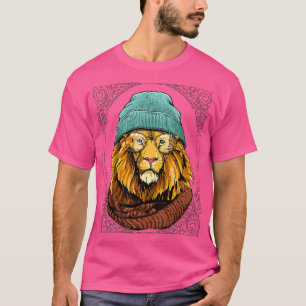Hipster Lon met bril Wildlife Safari Animal L T-shirt