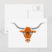 Hipster Longhorn Briefkaart (Voorkant / Achterkant)