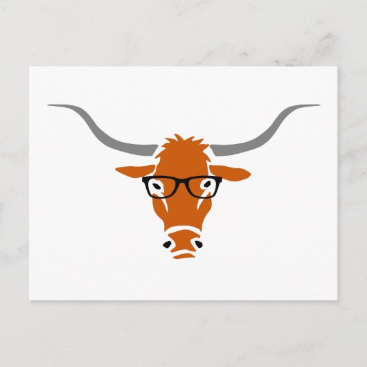 Hipster Longhorn Briefkaart (Voorkant)