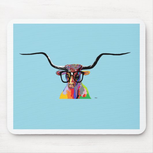 Hipster Longhorn Muismat (Voorkant)