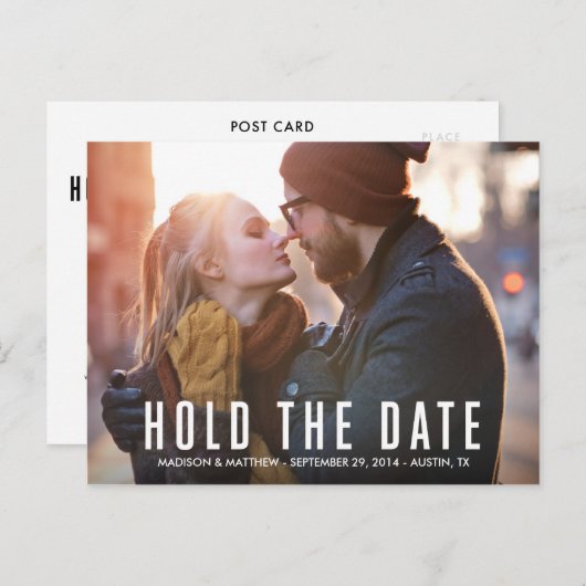 Hipster Love | Het Briefkaart Datum opslaan (Voorkant / Achterkant)