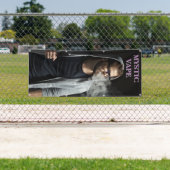 Hipster Man Vaping Vape Shop Business aanpassen Spandoek (Insitu)