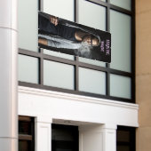 Hipster Man Vaping Vape Shop Business aanpassen Spandoek (Buitenkant Gebouw)