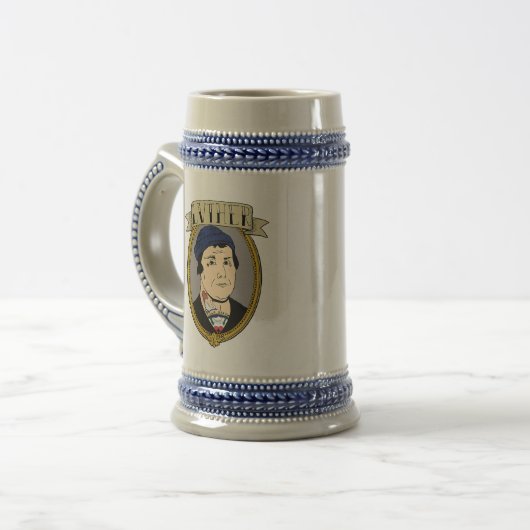 Hipster Martin Luther Beer Stein Bierpul (Voorkant links)