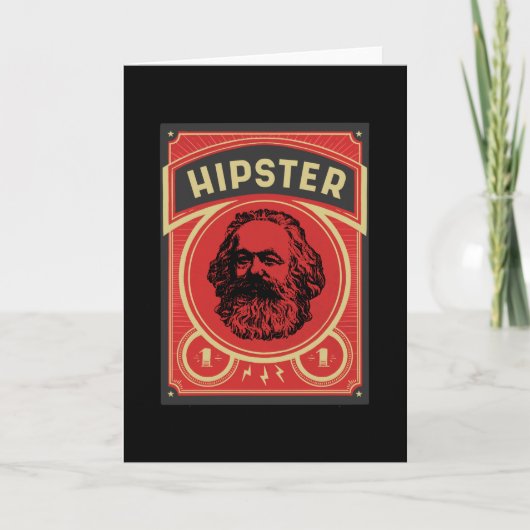 Hipster Marx Retro Poster Kaart (Voorkant)