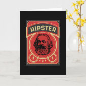 Hipster Marx Retro Poster Kaart (Gele Bloem)