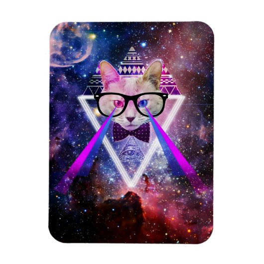 Hipster Melkwegkat Magneet (Verticaal)