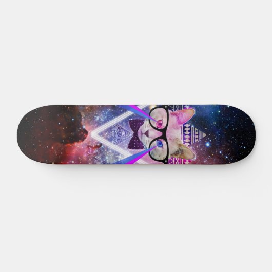 Hipster Melkwegkat Persoonlijk Skateboard (Horizontaal)