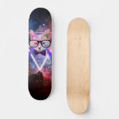 Hipster Melkwegkat Persoonlijk Skateboard (Voorkant)