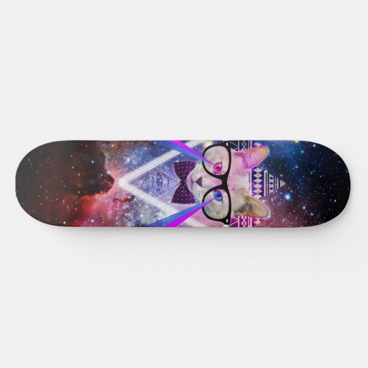 Hipster Melkwegkat Skateboard (Horizontaal)