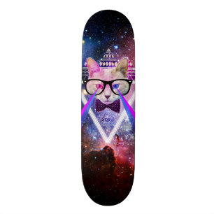 Hipster Melkwegkat Skateboard