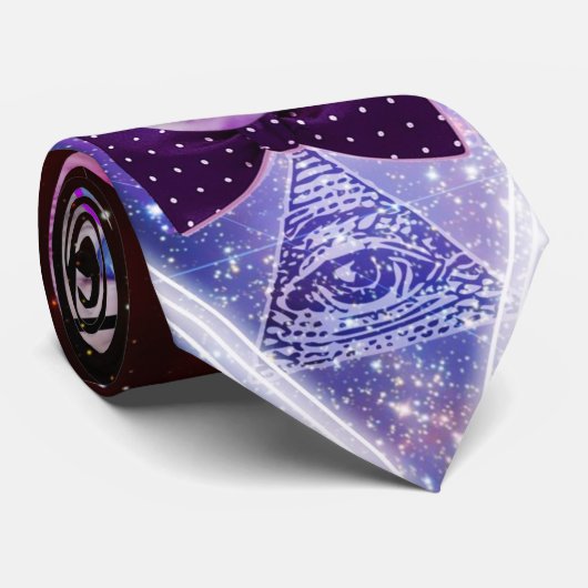 Hipster Melkwegkat Stropdas (Opgerold)