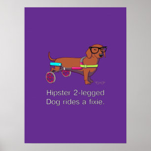 Hipster met twee poten Poster