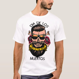 Hipster_mexicence_tete_de_dood_crane_fleur_rose_ci T-shirt