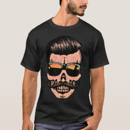 hipster_mexicry_tete_de_dode_crane_mustase_fan t-shirt
