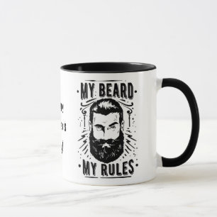 hipster mijn baard mijn regels vaderdag mok