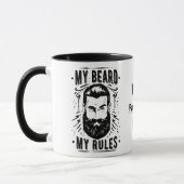 hipster mijn baard mijn regels vaderdag mok (Links)