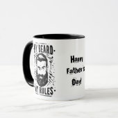 hipster mijn baard mijn regels vaderdag mok (Voorkant links)