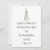 Hipster Mod Harry en Meghan Huwelijksuitnodiging Kaart (Voorkant)