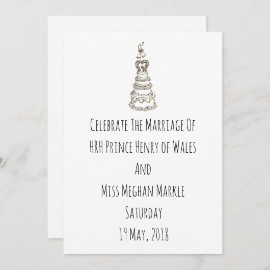 Hipster Mod Harry en Meghan Huwelijksuitnodiging Kaart (Voorkant / Achterkant)