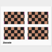 Hipster Modern dambord Rechthoekige Sticker (Vel)