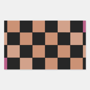 Hipster Modern dambord Rechthoekige Sticker