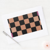 Hipster Modern dambord Rechthoekige Sticker (Envelop)