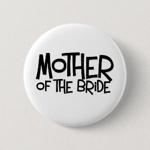 Hipster Moeder van de Bride Ronde Button 5,7 Cm