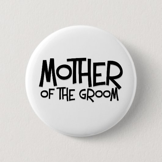 Hipster Moeder van de Groom Ronde Button 5,7 Cm (Voorkant)
