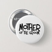 Hipster Moeder van de Groom Ronde Button 5,7 Cm (Voorkant /achterkant)