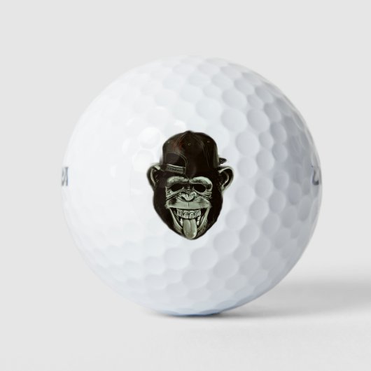 Hipster Monkey Golfballen (Voorkant)