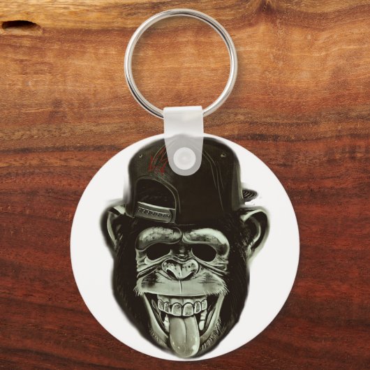 Hipster Monkey Sleutelhanger (Voorkant)