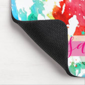 Hipster Monogram Rainbow Tie Dye Muismat (Hoek)