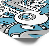 Hipster Monster Doodle Poster (Hoek)