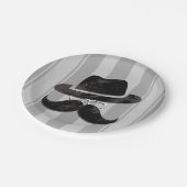 Hipster Mr. Mustache Pet Glazen Verjaardagsfeest Papieren Bordje (Gekanteld)