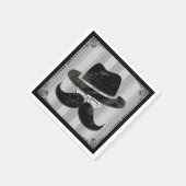 Hipster Mr. Mustache Pet Glazen Verjaardagsfeest Servet (Hoek)