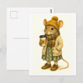 Hipster Muis Ansichtkaart Briefkaart (Voorkant / Achterkant)